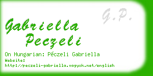 gabriella peczeli business card