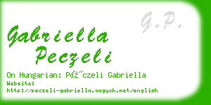 gabriella peczeli business card